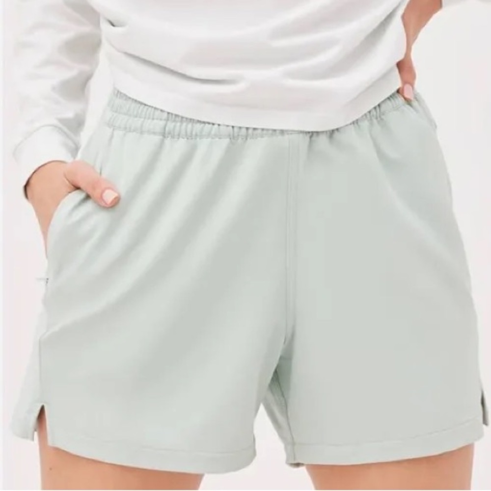 Outdoor Voices 4” RecTrek Shorts in Silt Green